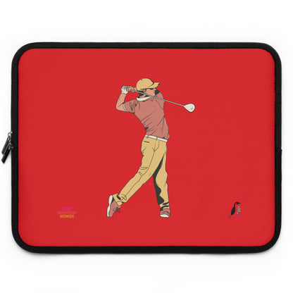 Laptop Sleeve: Golf Red