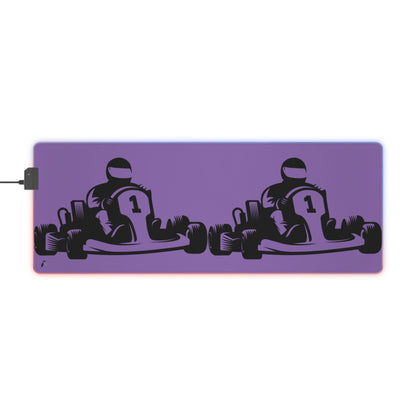 LED Gaming Mouse Pad: Racing Lite Purple