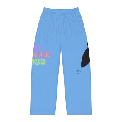 Women's Pajama Pants: Crazy Penguin World Logo Lite Blue