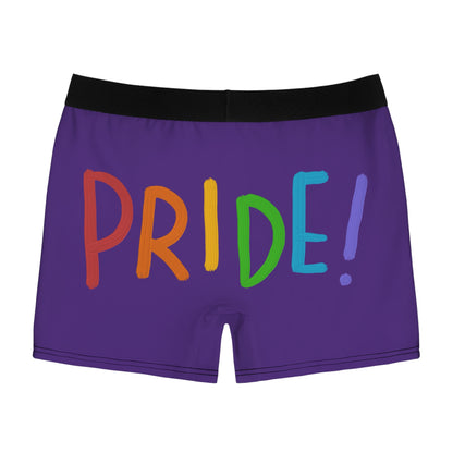 Men's Boxer Briefs: LGBTQ Pride Purple