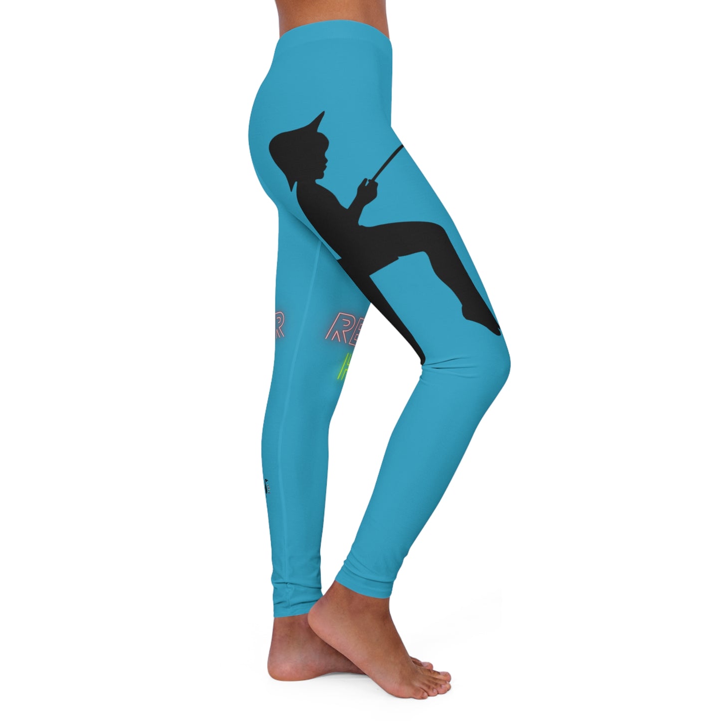 Women's Spandex Leggings: Fishing Turquoise