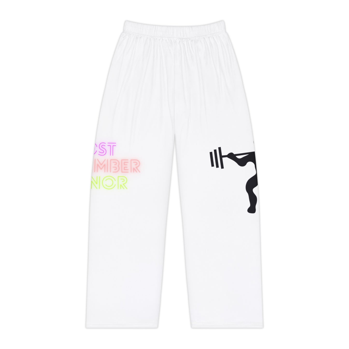 Pambabaeng Pajama Pants: Weightlifting White 