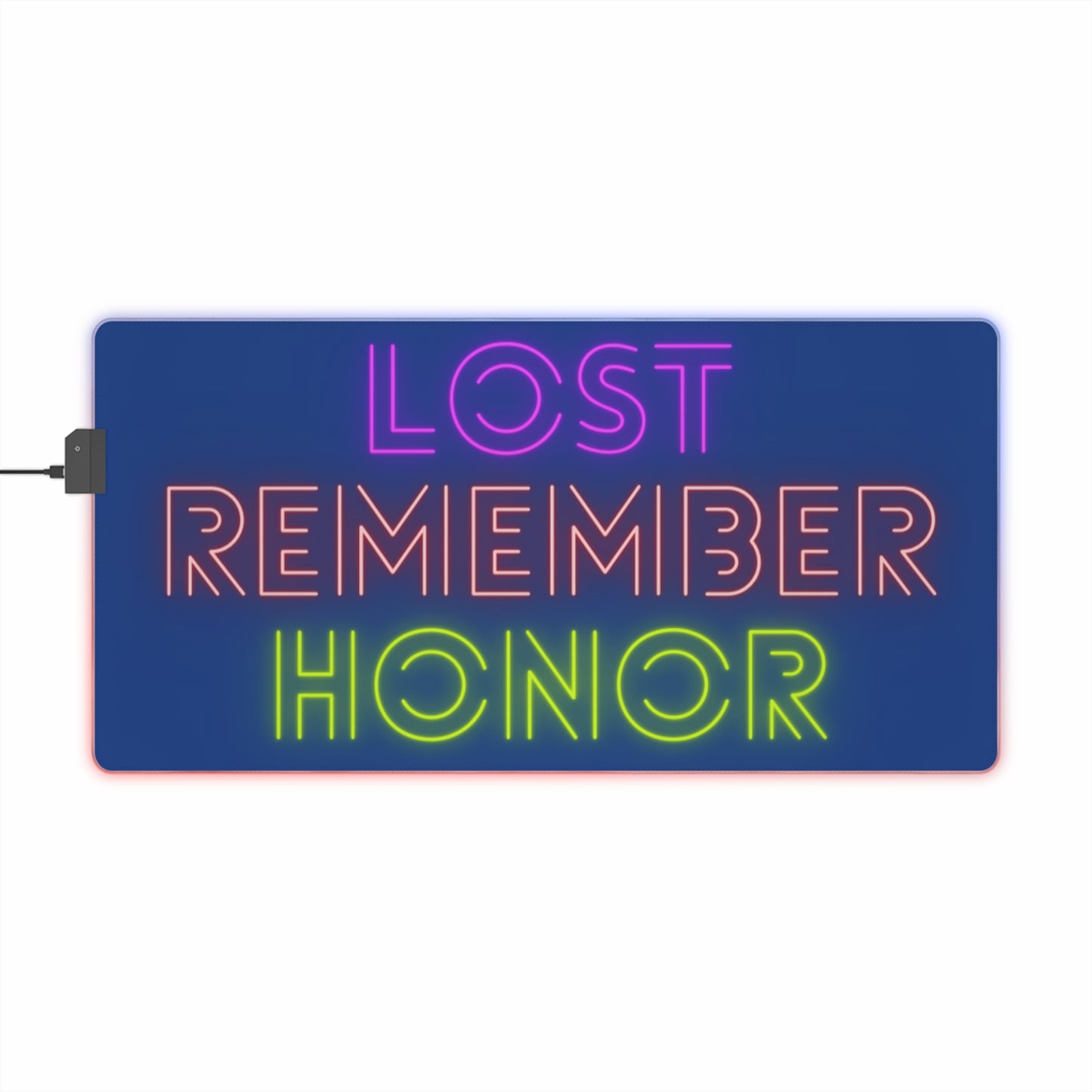 LED Gaming Mouse Pad: Lost Remember Honor Dark Blue