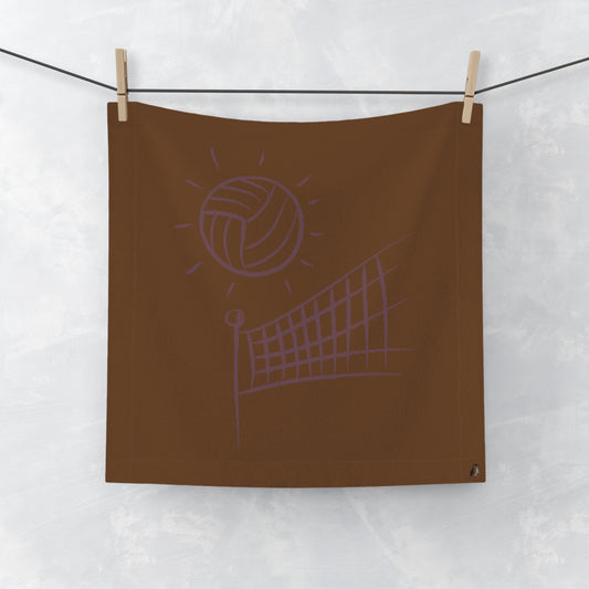 Face Towel: Volleyball Brown