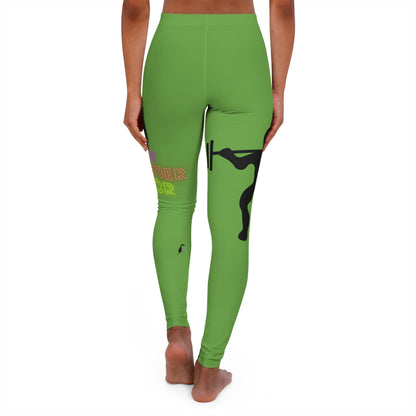 Women's Spandex Leggings: Weightlifting Green