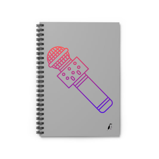 Spiral Notebook - Ruled Line: Music Lite Grey