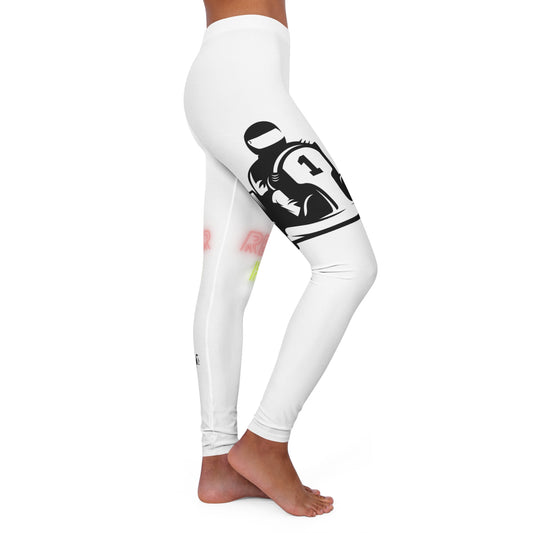 Women's Spandex Leggings: Racing White