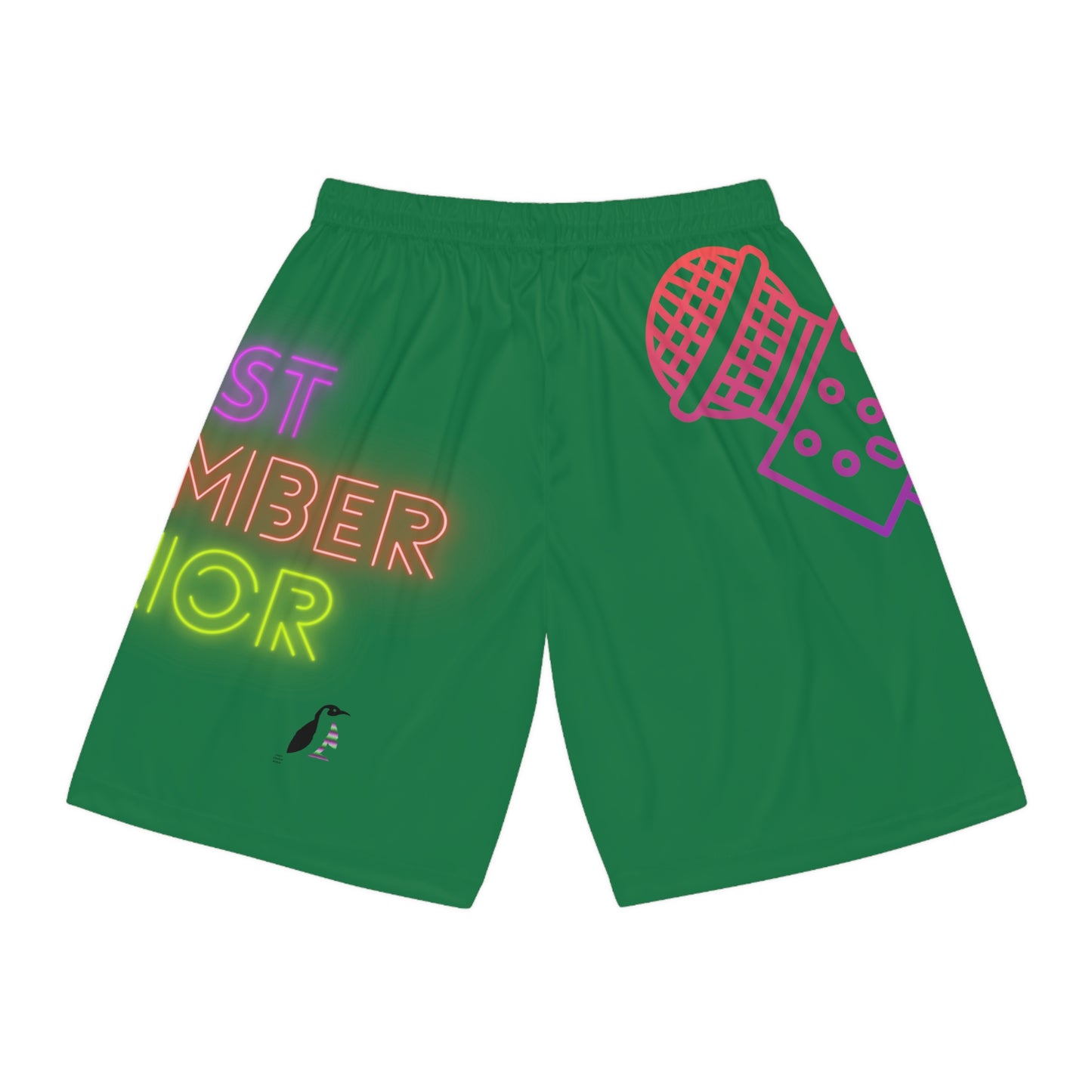 Basketball Shorts: Music Dark Green