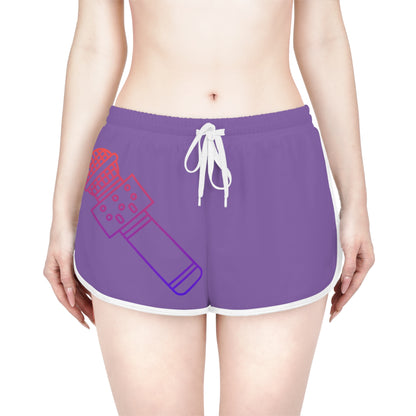 Women's Relaxed Shorts: Music Lite Purple