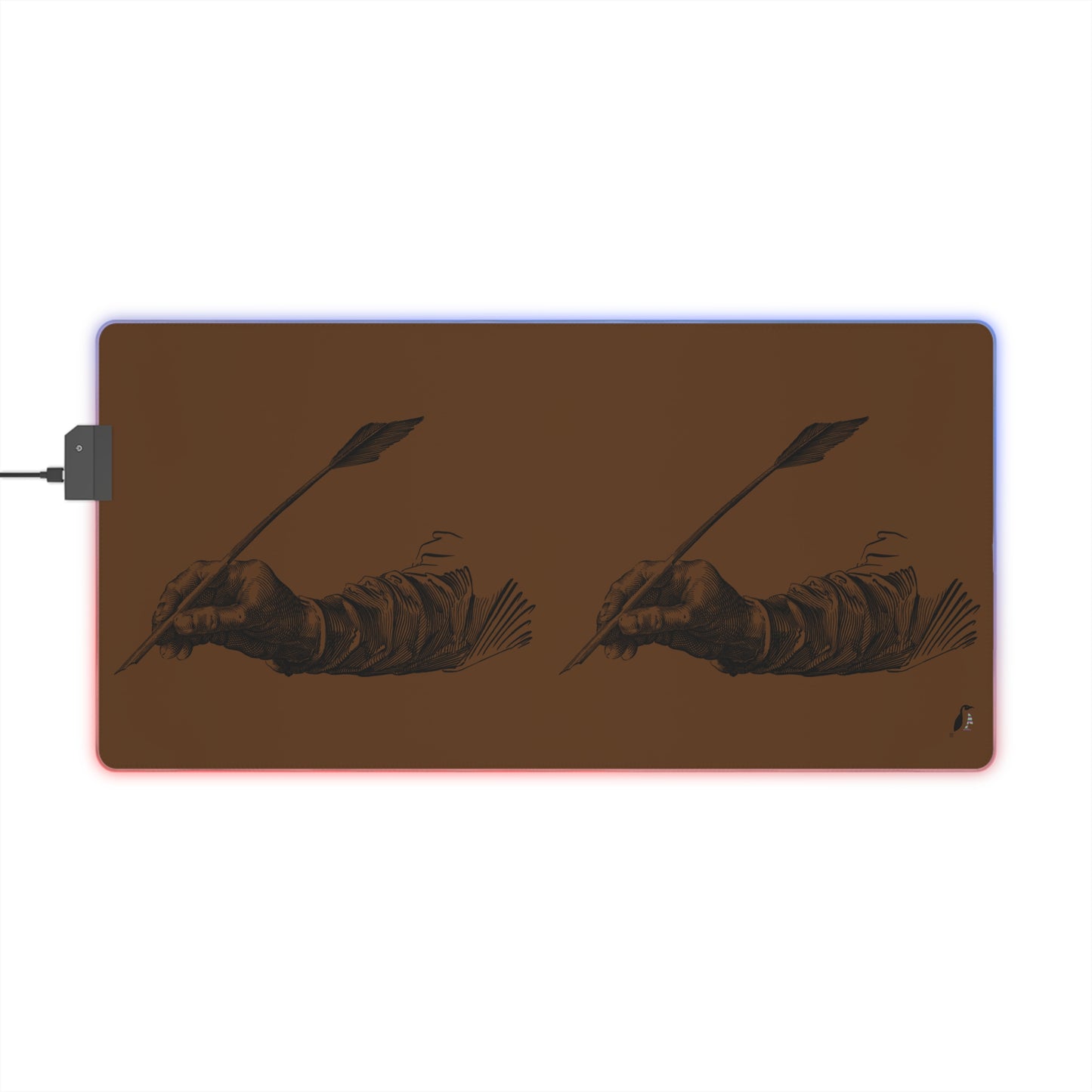 LED Gaming Mouse Pad: Writing Brown