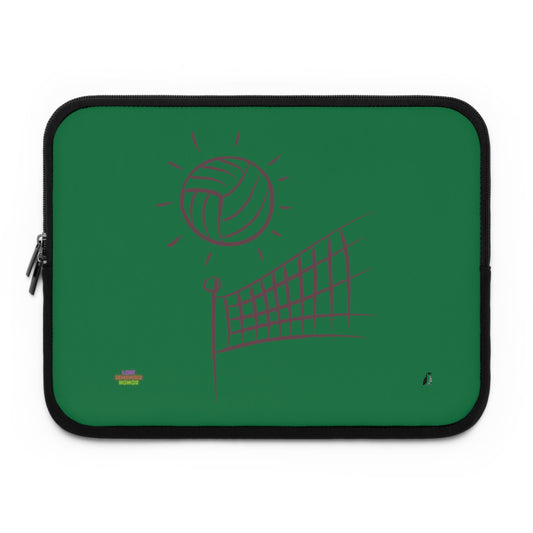 Laptop Sleeve: Volleyball Dark Green