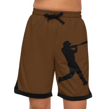 Basketball Rib Shorts: Baseball Brown