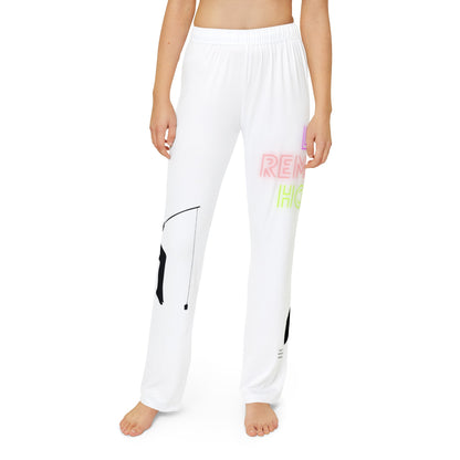 Kids Pajama Pants: Fishing White