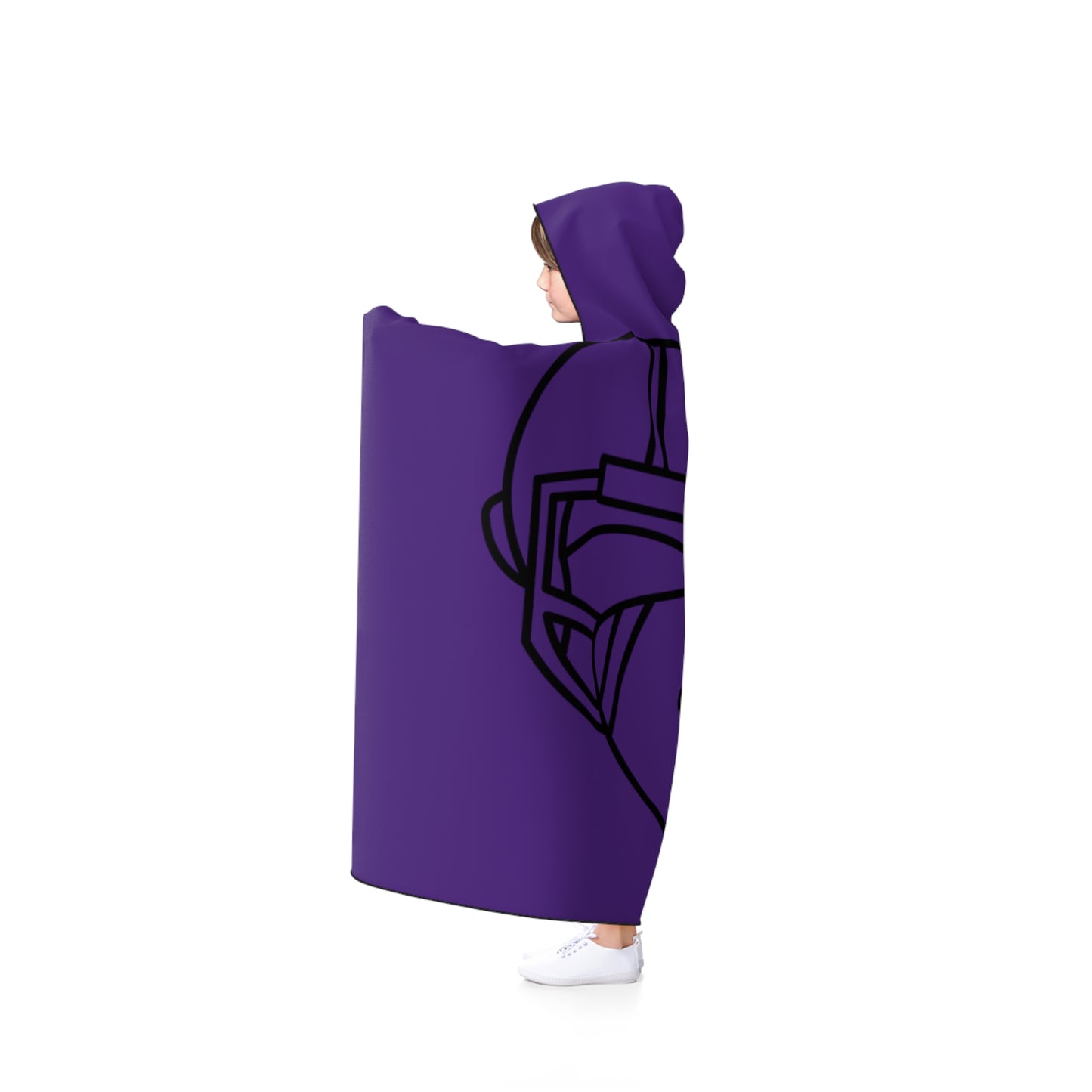 Hooded Blanket: Football Purple