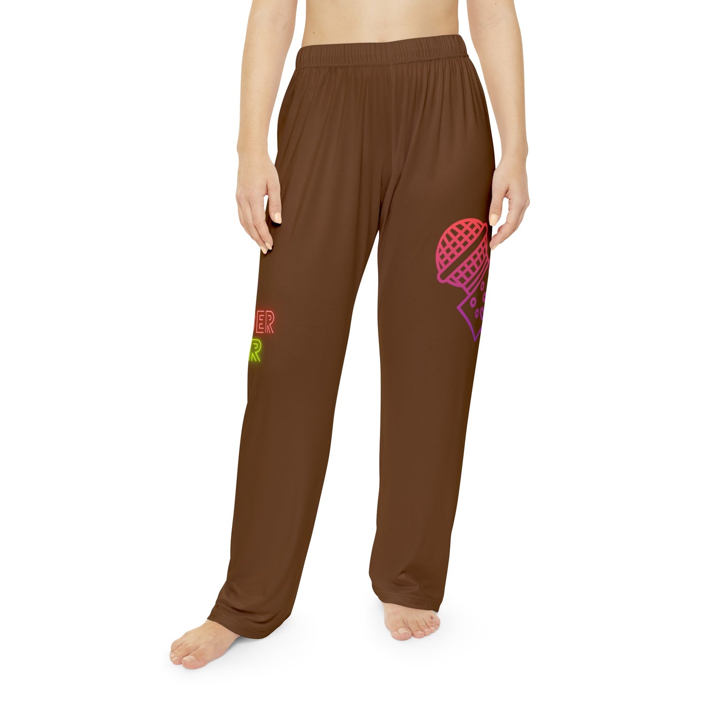 Women's Pajama Pants: Music Brown