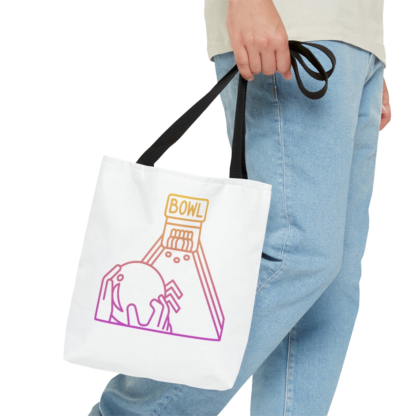 Tote Bag: Bowling White