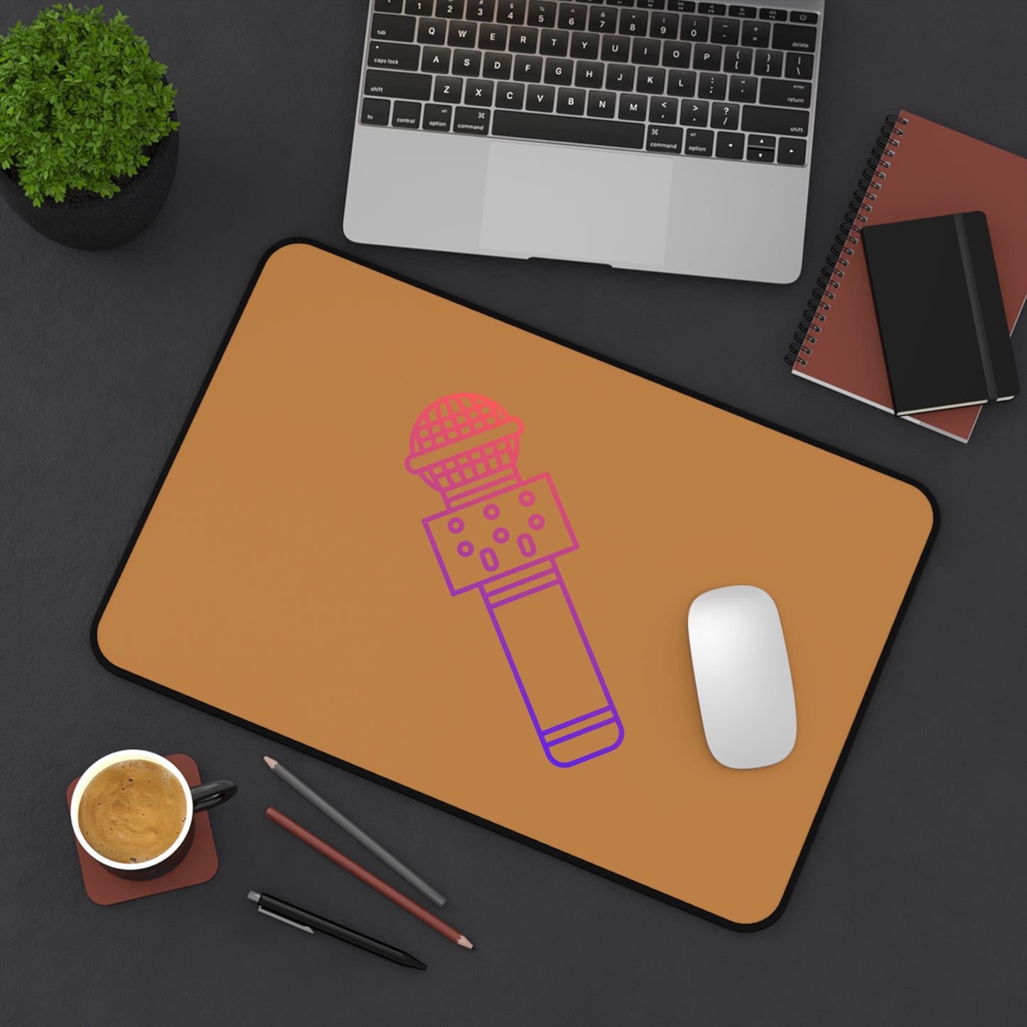 Desk Mat: Music Lite Brown