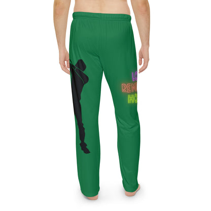 Men's Pajama Pants: Dance Dark Green