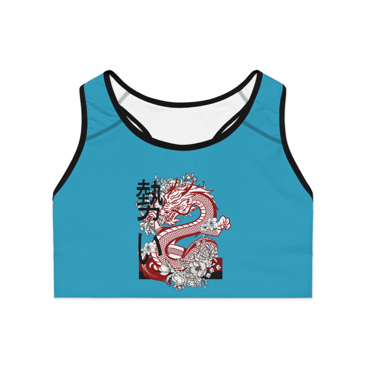 Sports Bra: Dragons Turquoise