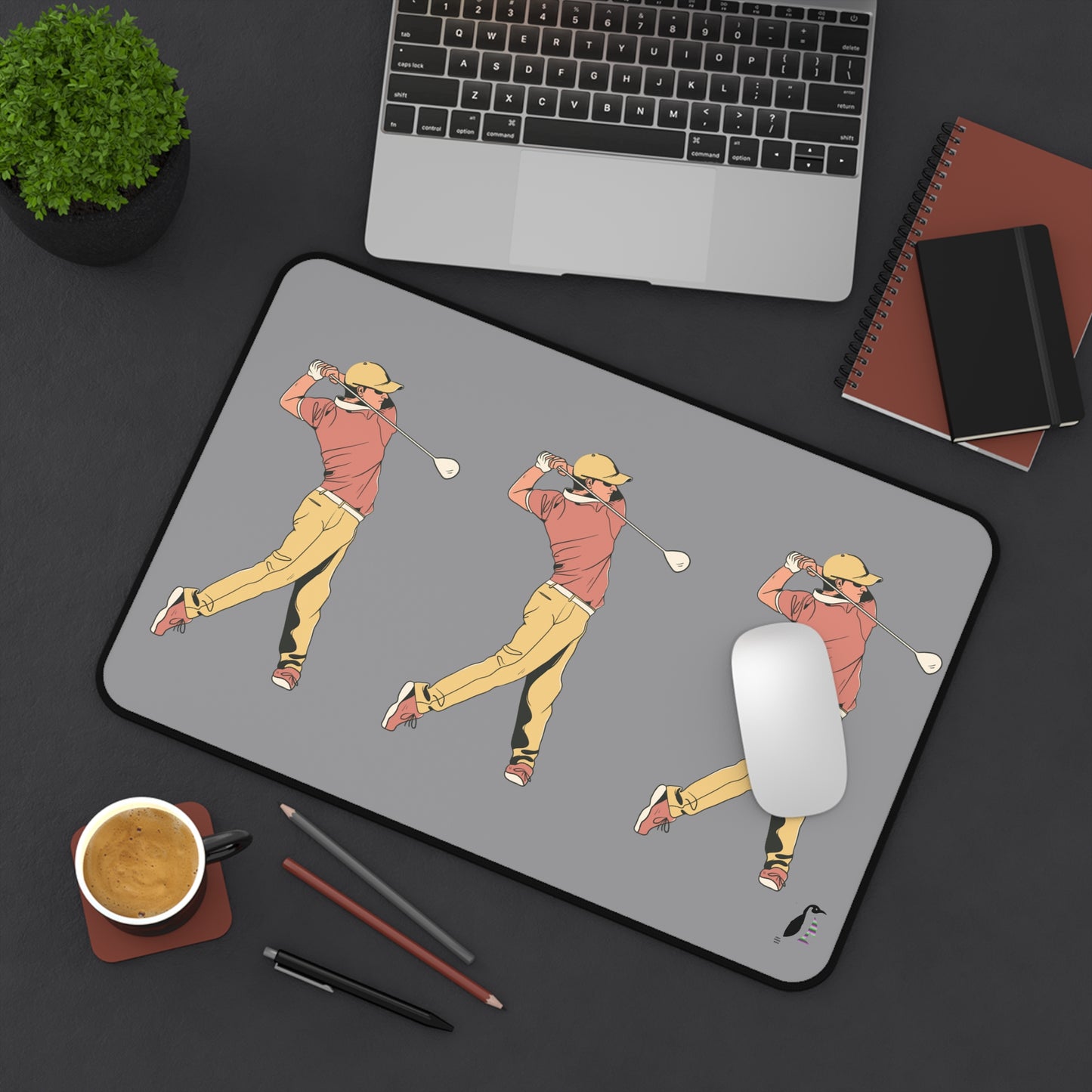 Desk Mat: Golf Grey