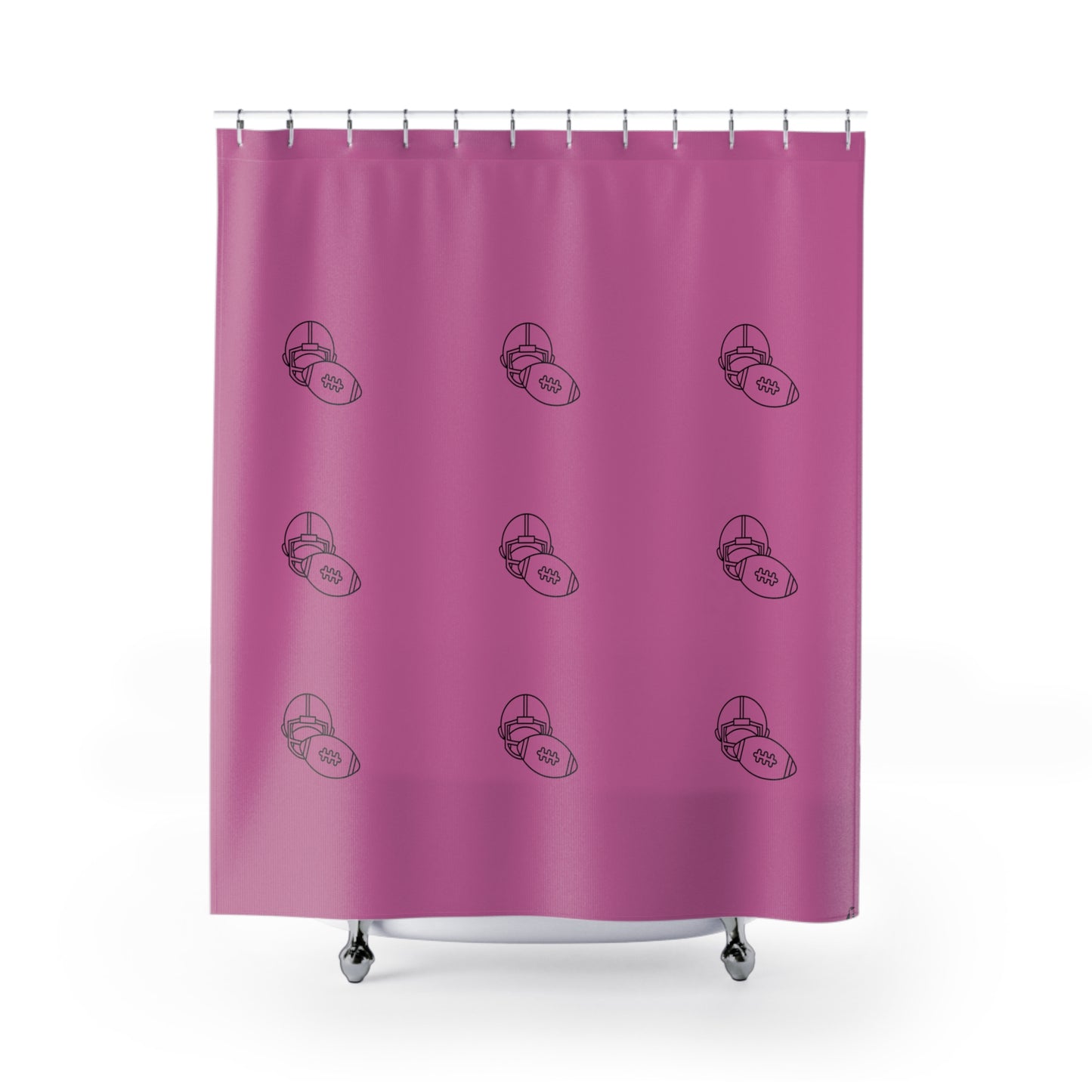 Shower Curtains: #2 Football Lite Pink