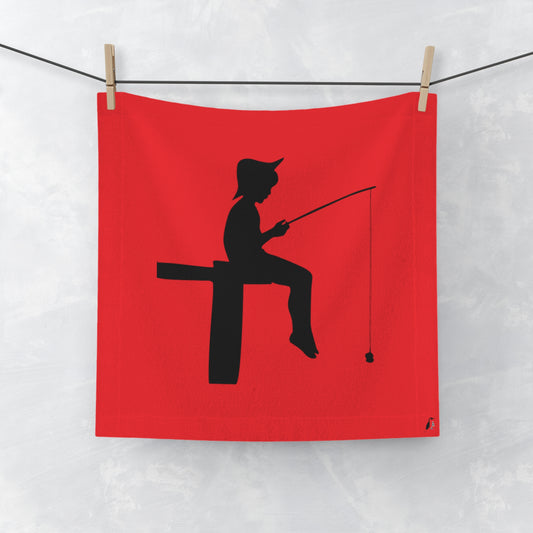 Face Towel: Fishing Red