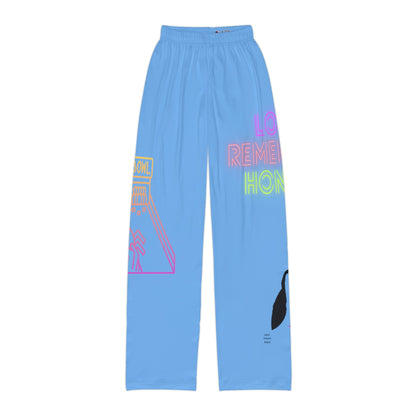 Kids Pajama Pants: Bowling Lite Blue