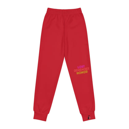 Youth Joggers: Weightlifting Dark Red