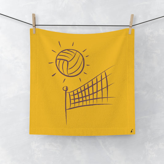 Face Towel: Volleyball Yellow
