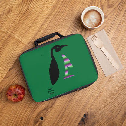 Lunch Bag: Crazy Penguin World Logo Dark Green