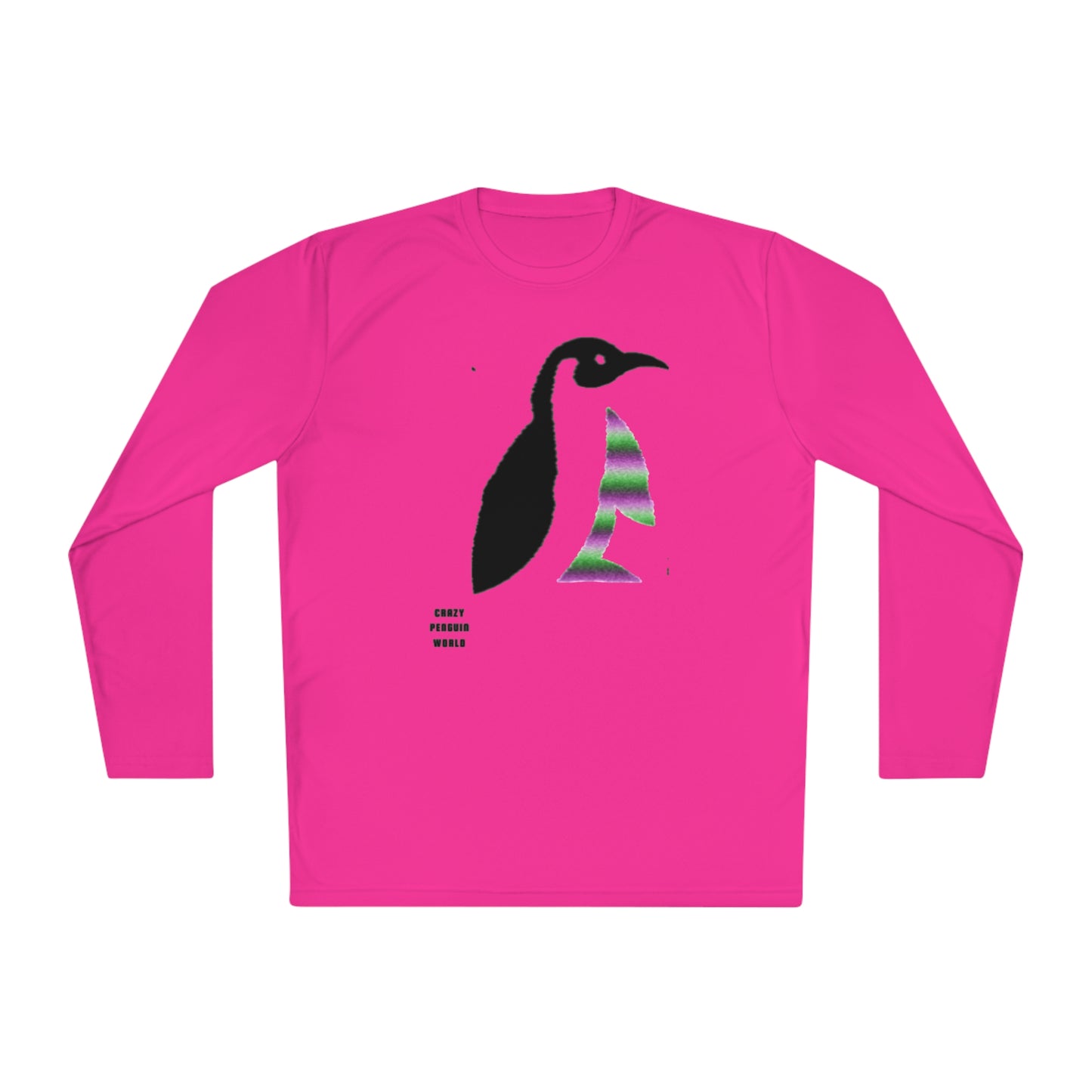 Lightweight Long Sleeve Tee: Crazy Penguin World Logo #2