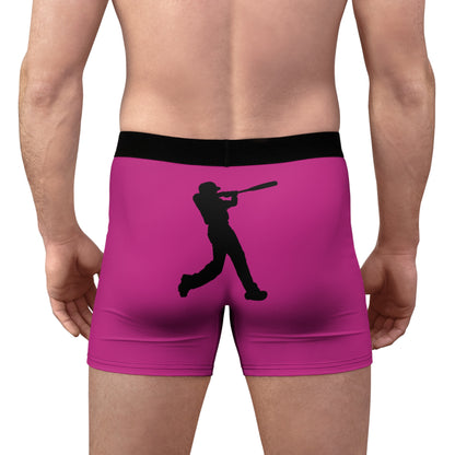 Men's Boxer Briefs: Baseball Pink