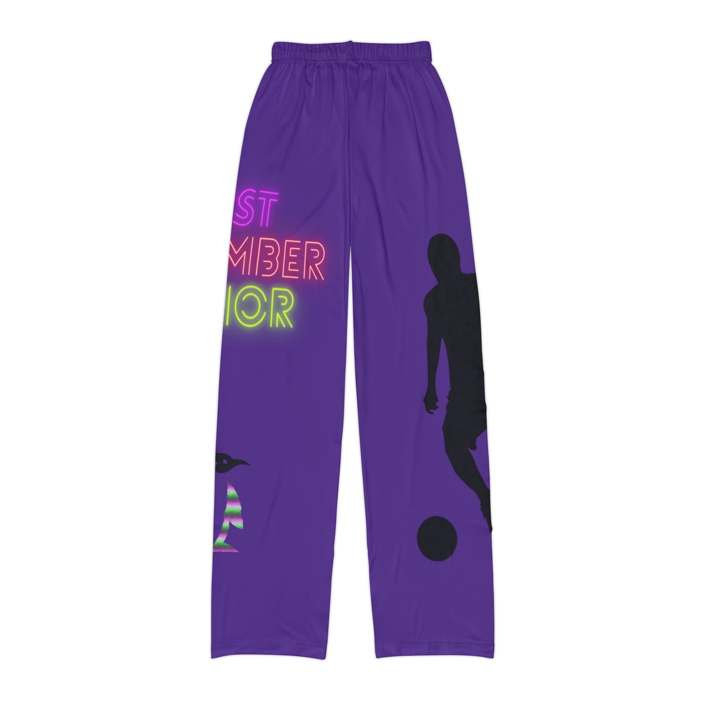 Kids Pajama Pants: Soccer Purple