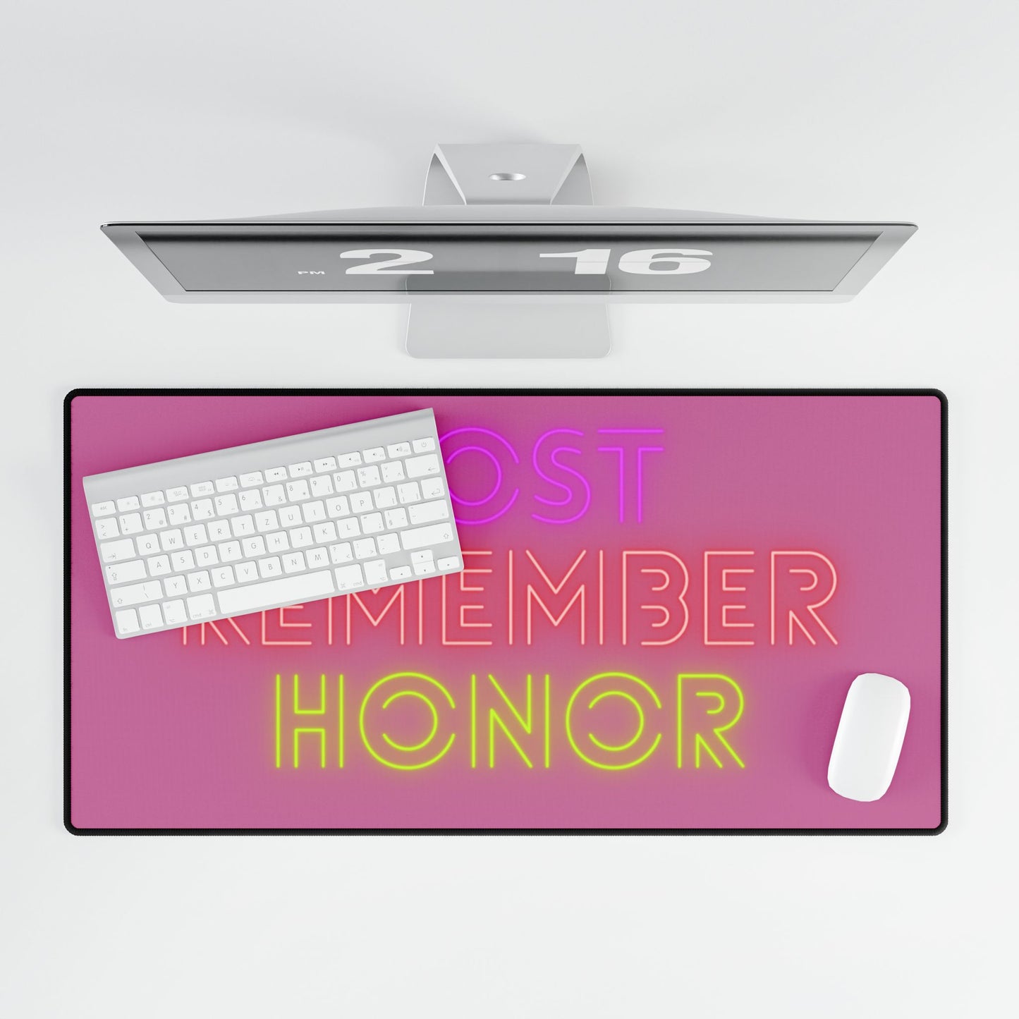 Desk Mats: Lost Remember Honor Lite Pink