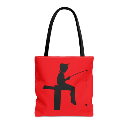 Tote Bag: Fishing Red