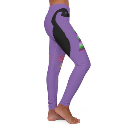 Women's Spandex Leggings: Crazy Penguin World Logo Lite Purple