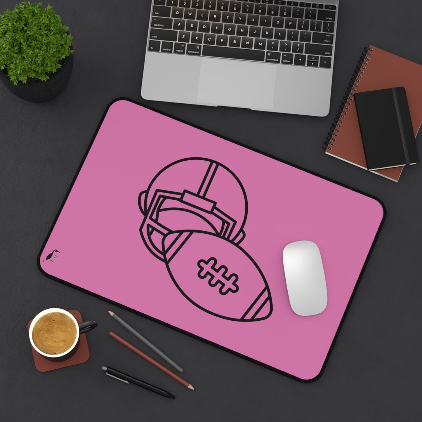 Desk Mat: Football Lite Pink