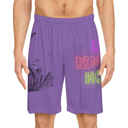 Basketball Shorts: Writing Lite Purple