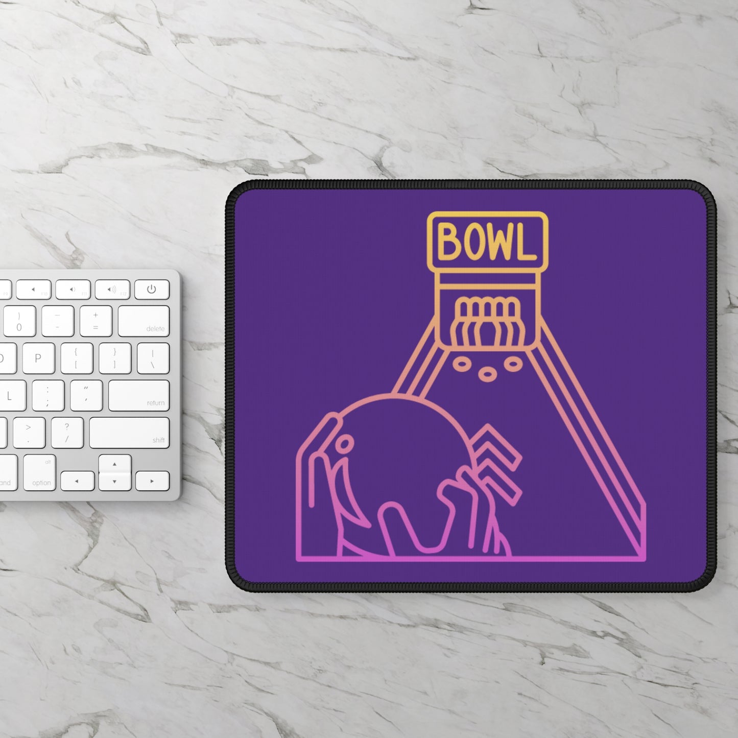 Gaming Mouse Pad: Bowling Purple