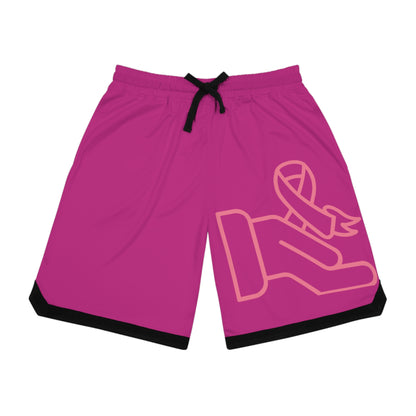 Basketball Rib Shorts: Fight Cancer Pink