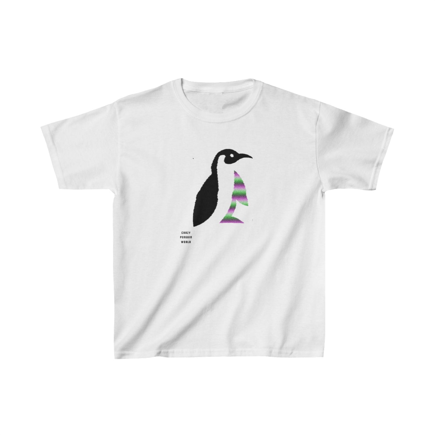 Kids Heavy Cotton™ Tee: Crazy Penguin World Logo