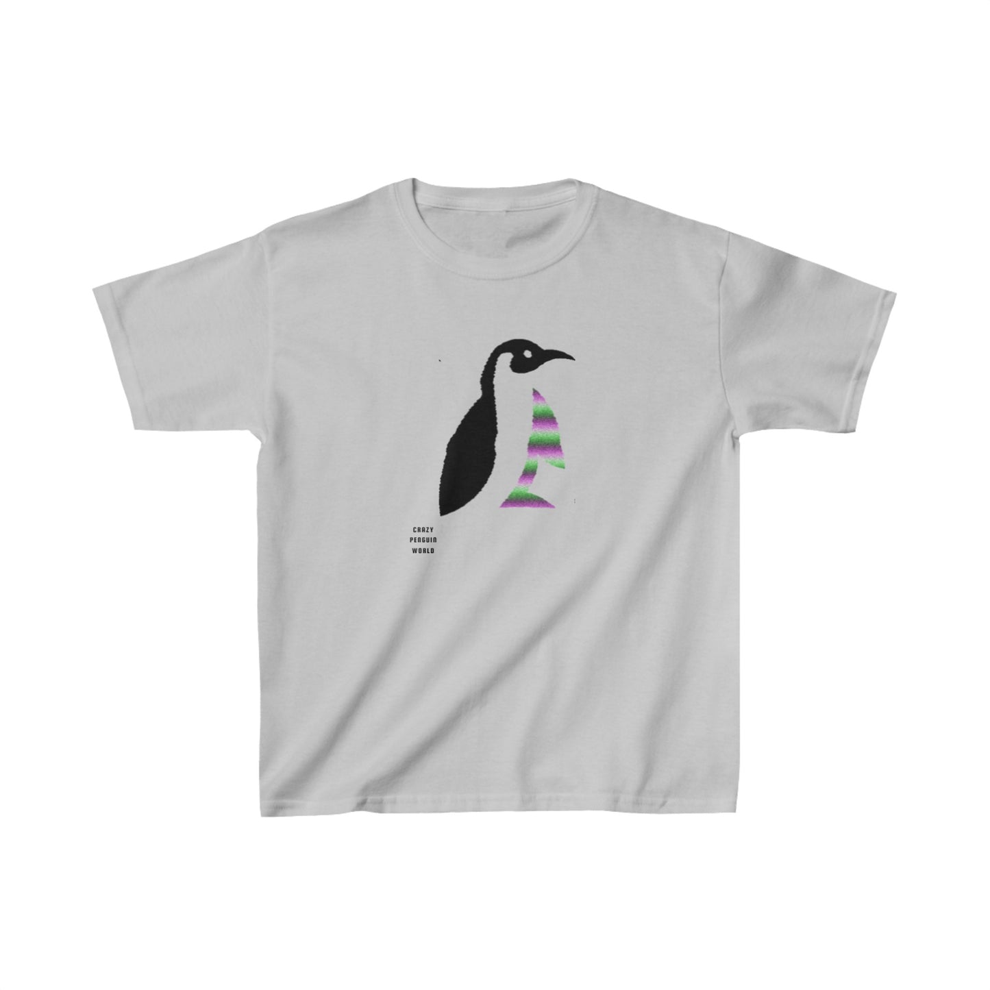 Kids Heavy Cotton™ Tee: Crazy Penguin World Logo