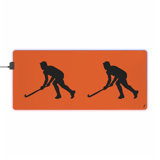 LED Gaming Mouse Pad: Hockey Orange