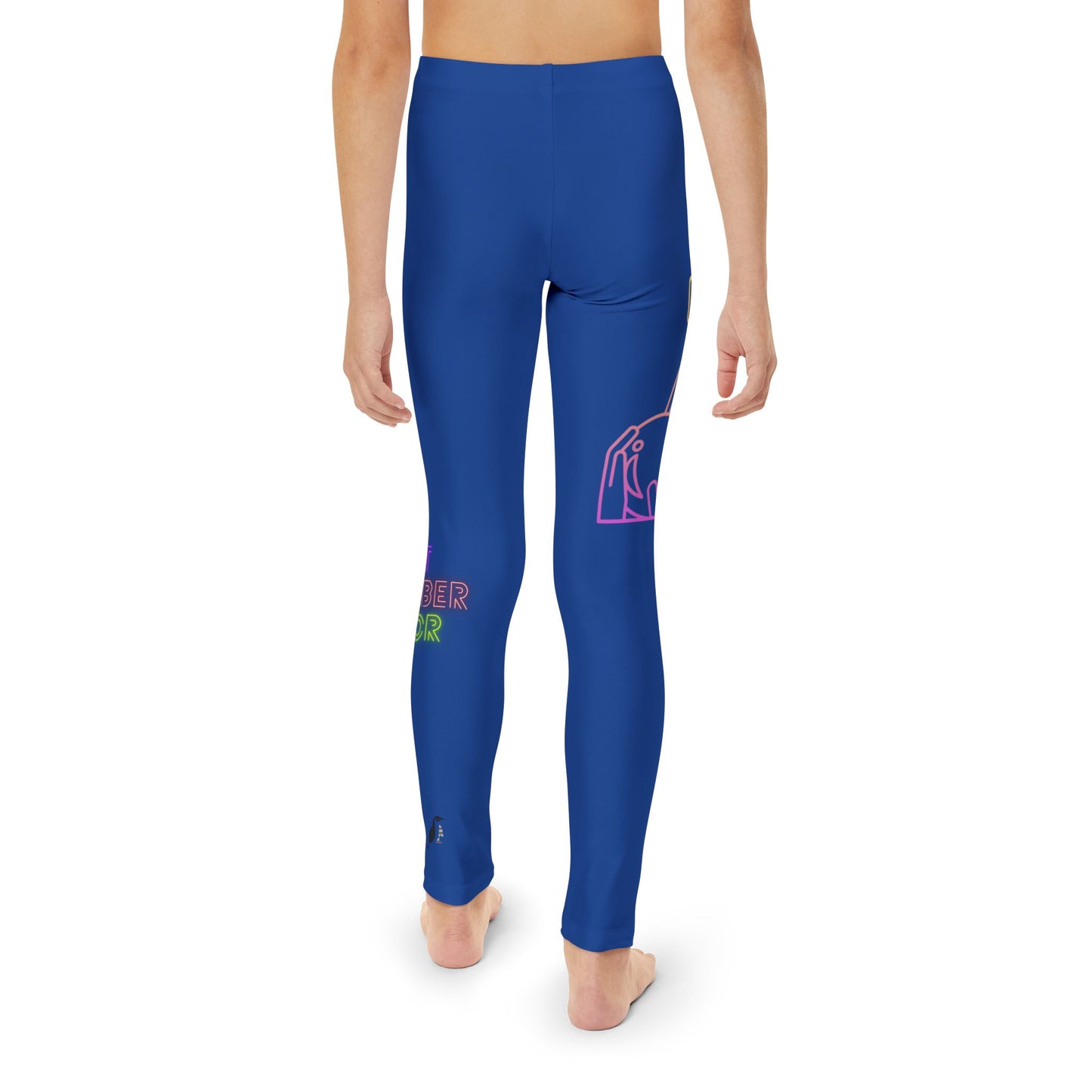 Youth Full-Length Leggings: Bowling Dark Blue