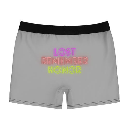 Men's Boxer Briefs: Lost Remember Honor Lite Grey