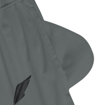 Basketball Rib Shorts: Writing Dark Grey