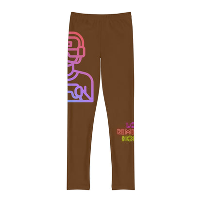 Youth Full-Length Leggings: Gaming Brown