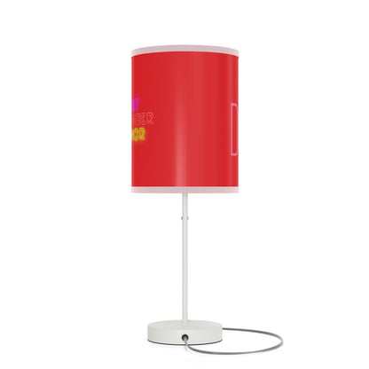 Lamp on a Stand, US|CA plug: Fight Cancer Red