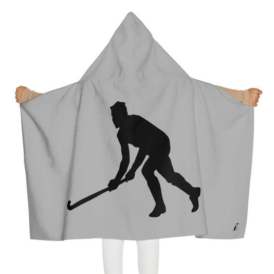 Youth Hooded Towel: Hockey Lite Grey