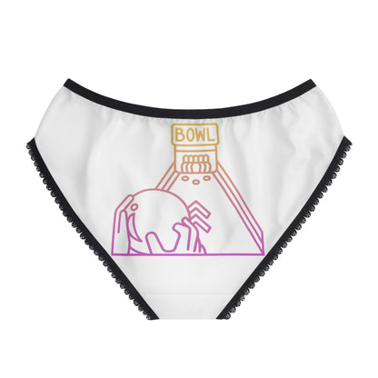 Women's Briefs: Bowling White